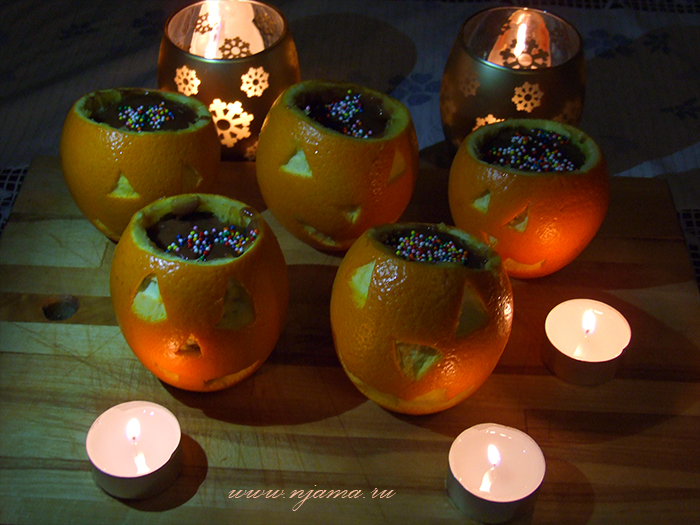 Апельсины на хэллоуин